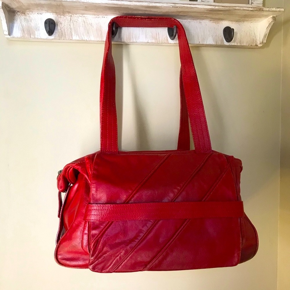 Vintage Red Leather Bag